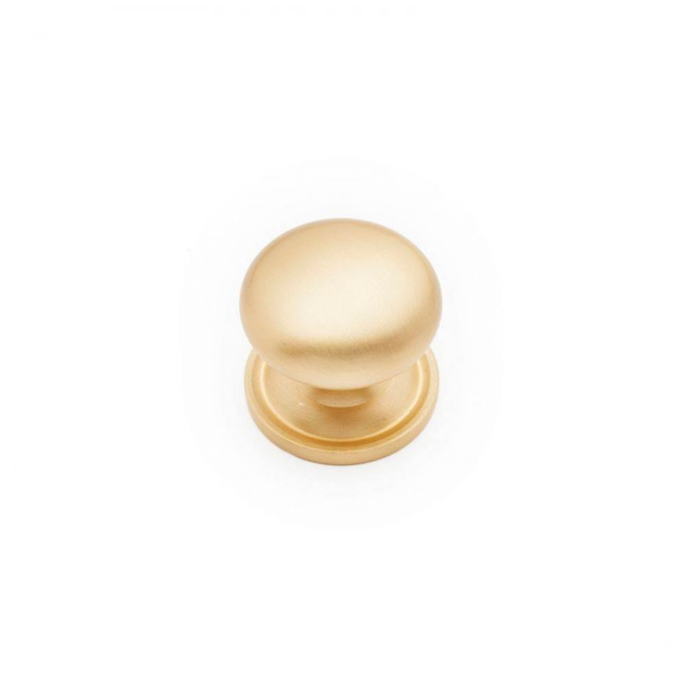 Small Solid Plain Knob with Backplate