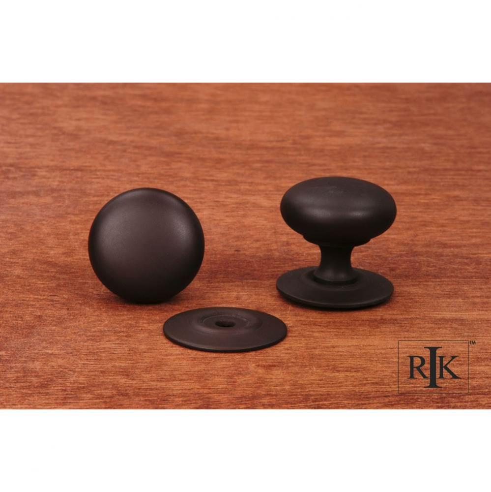 Small Plain Knob with Detachable Back Plate