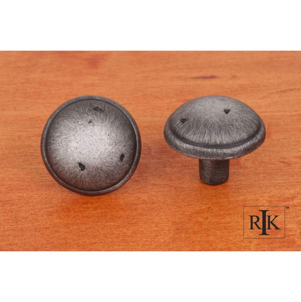 Distressed Mushroom Knob with Ring Edge