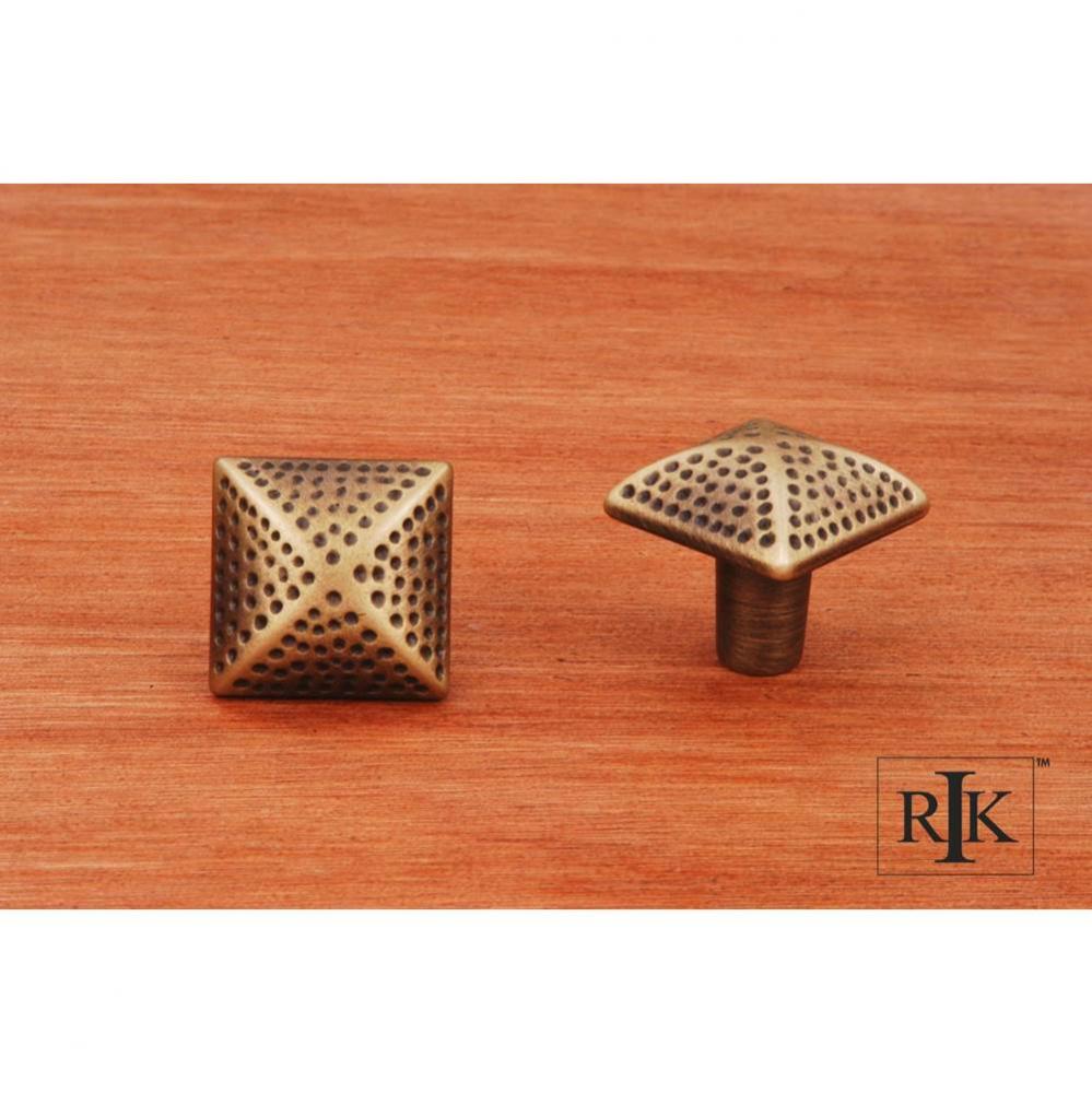 Square Knob with Divet Indents