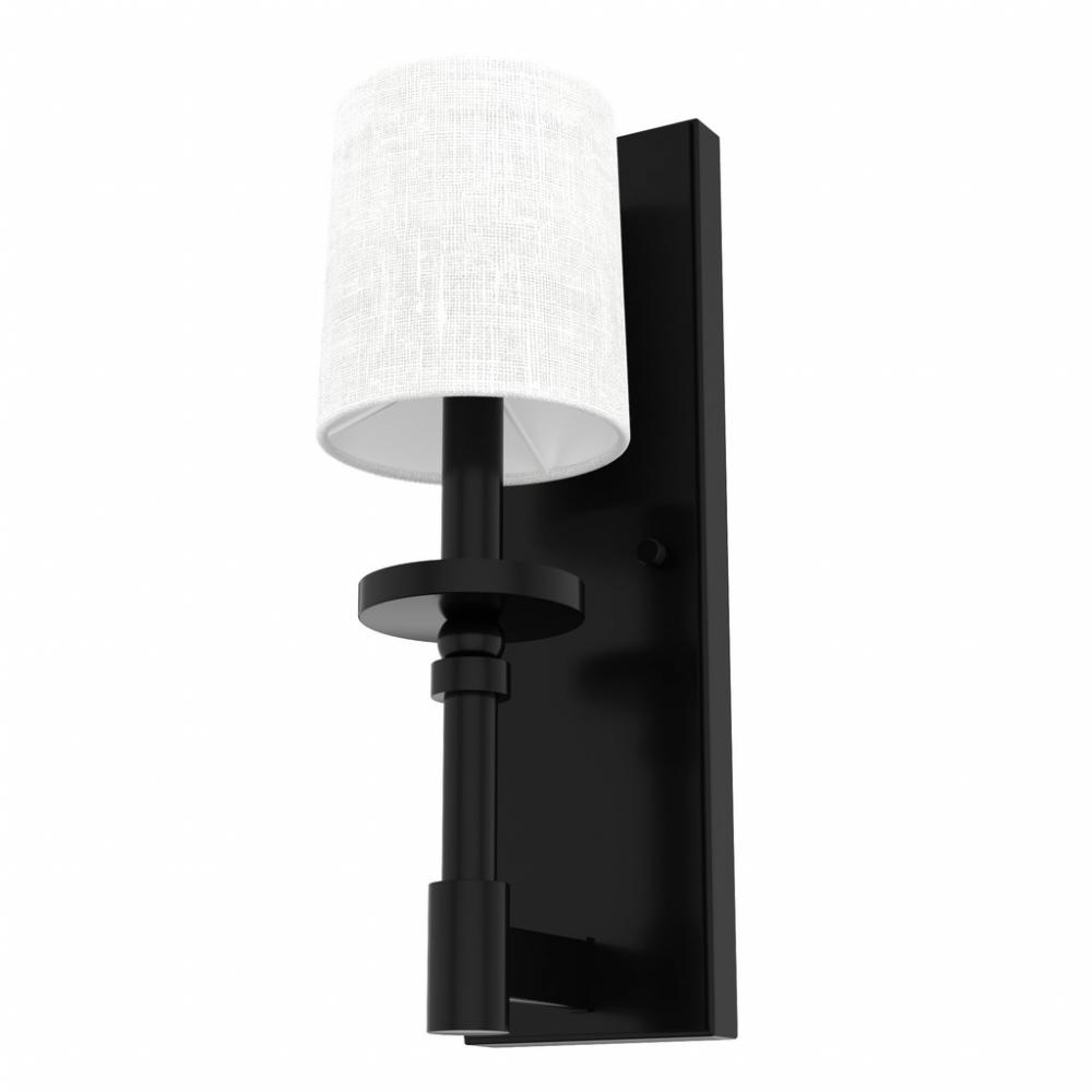 Hunter Briargrove Matte Black 1 Light Sconce Wall Light Fixture