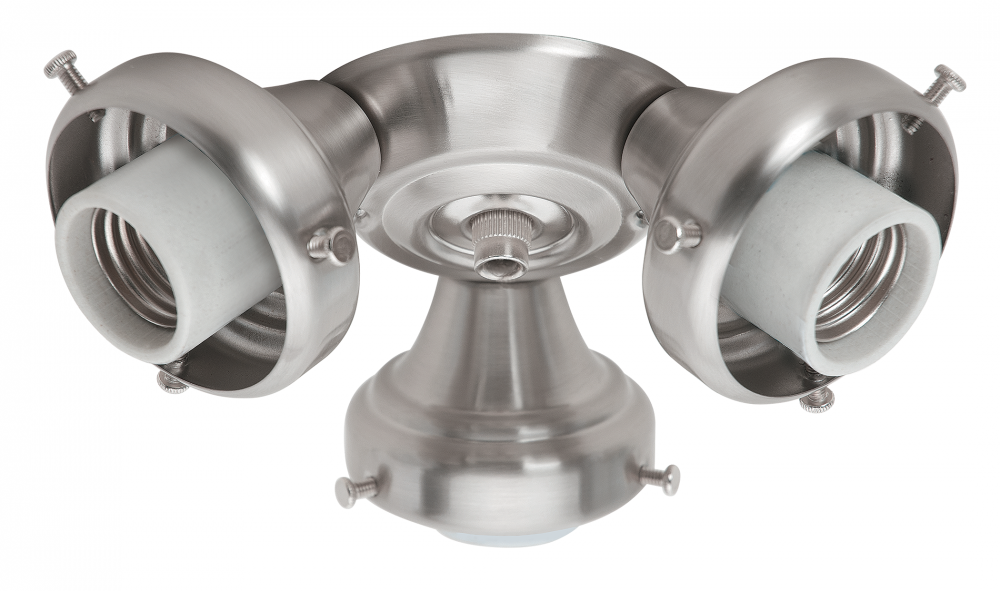 Hunter Three-Light Brushed Nickel Fitter