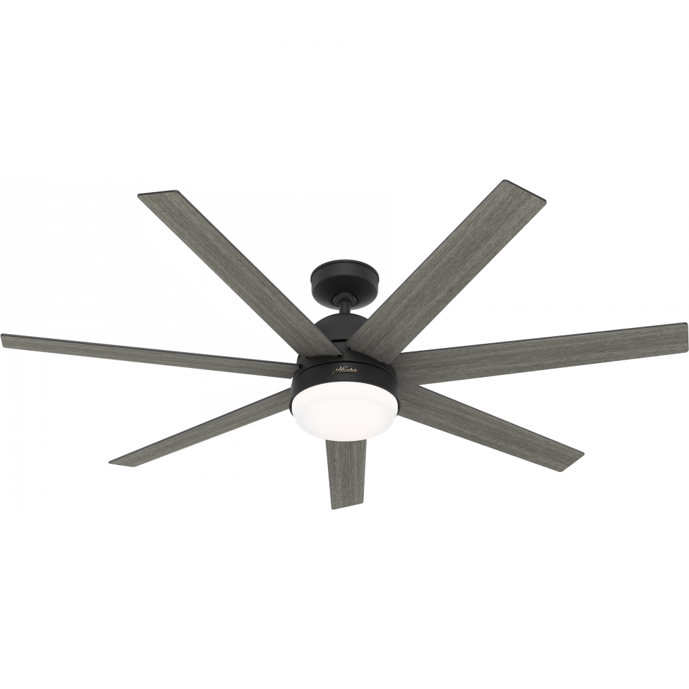 Hunter 60 inch Phenomenon Wi-Fi ENERGY STAR® Matte Black Ceiling Fan with LED Light Kit