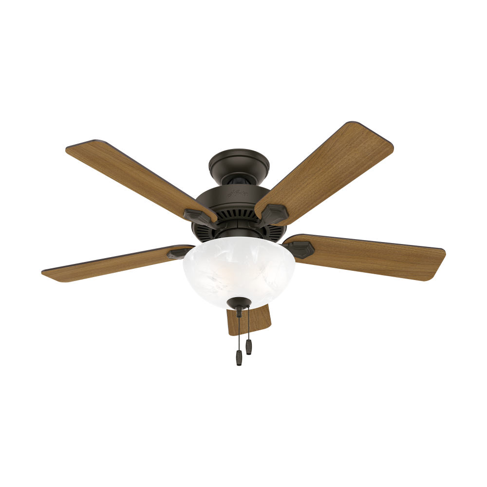 Hunter 44 inch Swanson New Bronze Ceiling Fan with LED Light Kit and Pull Chain