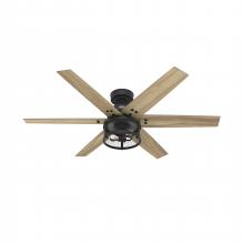 Hunter 51684 - Hunter 52 inch Houston Matte Black Ceiling Fan with LED Light Kit and Handheld Remote