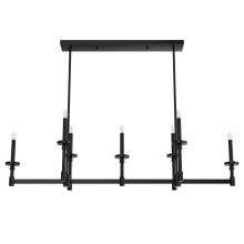 Hunter 19056 - Hunter Briargrove Matte Black 7 Light Chandelier Ceiling Light Fixture