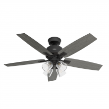 Hunter 52429 - Hunter 52 inch Gatlinburg Matte Black Ceiling Fan with LED Light Kit and Handheld Remote