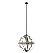 STONE CREEK 8 LIGHT PENDANT 25 INCH