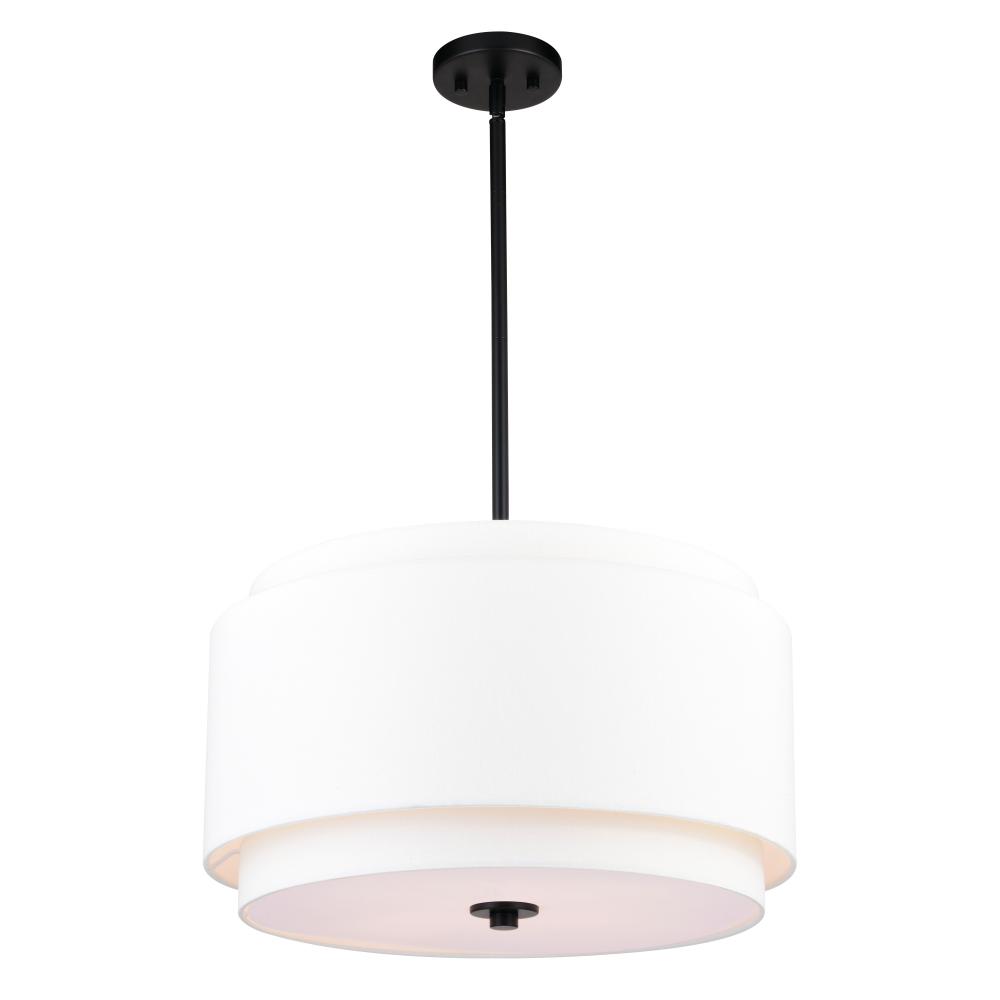 Burnaby 20.5-in 4 Light Pendant Black