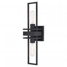 Vaxcel International W0347 - Marquis 2 Light Wall Light Matte Black