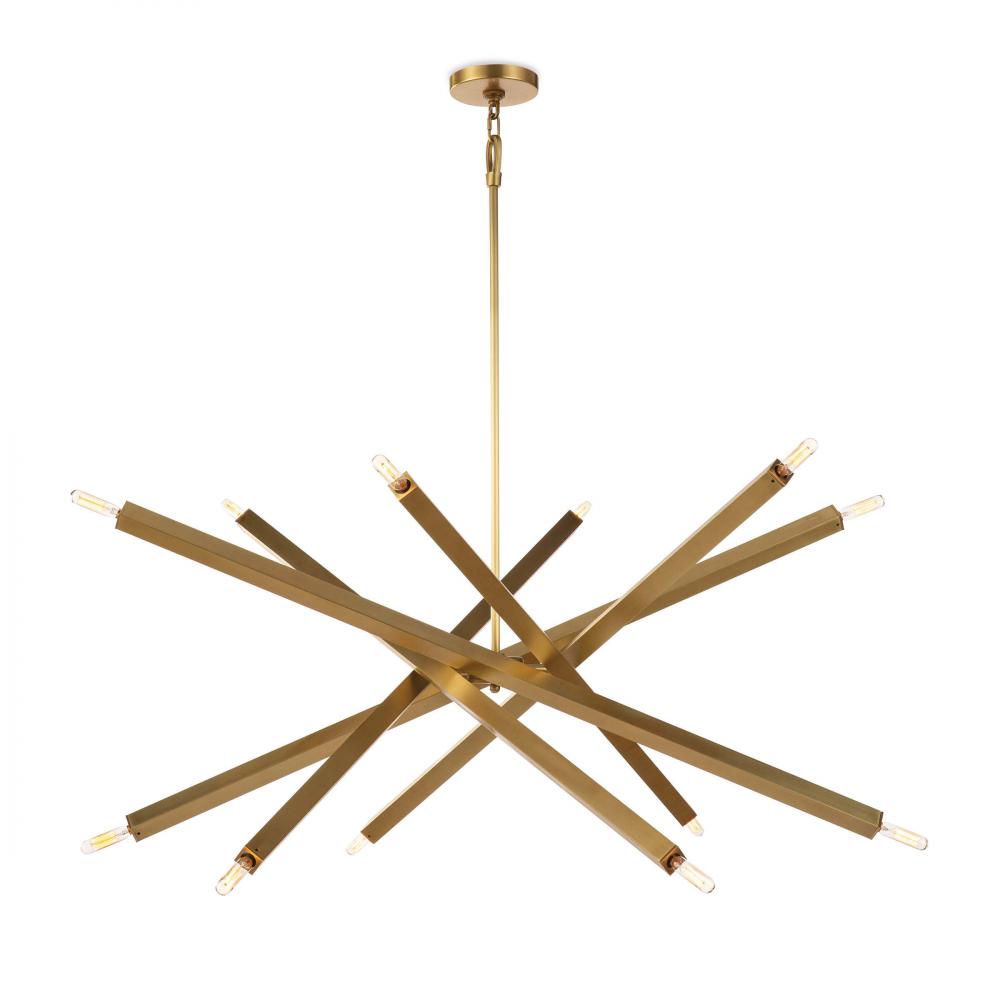 Regina Andrew Viper Chandelier (Natural Brass)