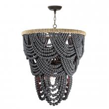 Regina Andrew 16-1179GRY - Southern Living Lorelei Wood Bead Chandelier