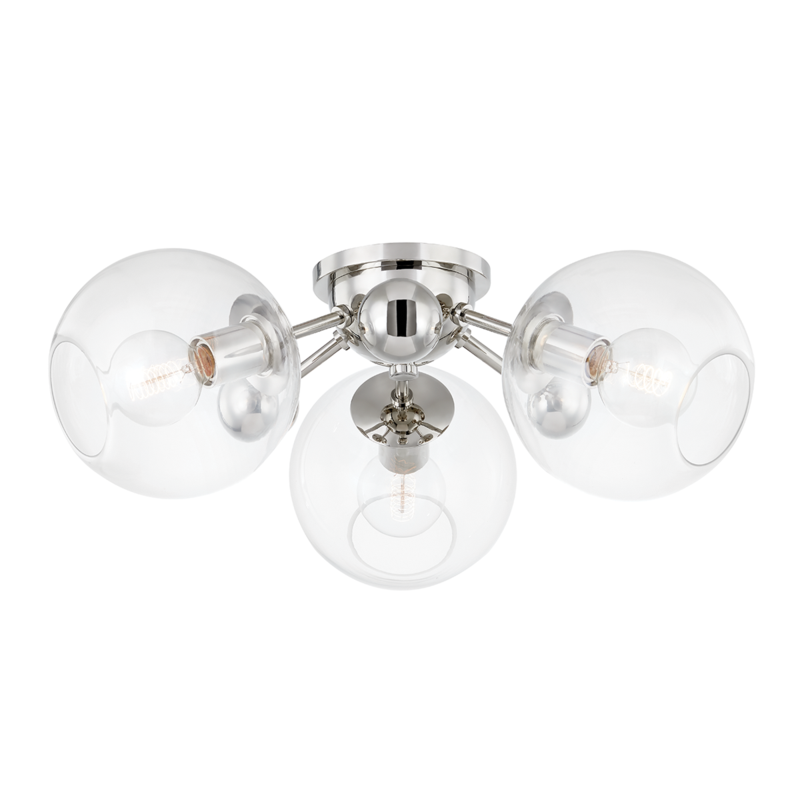 3 LIGHT SEMI FLUSH