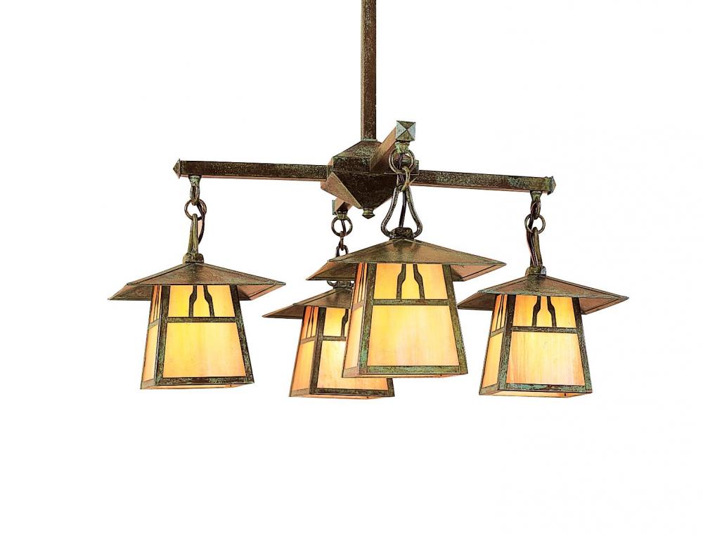 8&#34; carmel 4 light chandelier with bungalow overlay