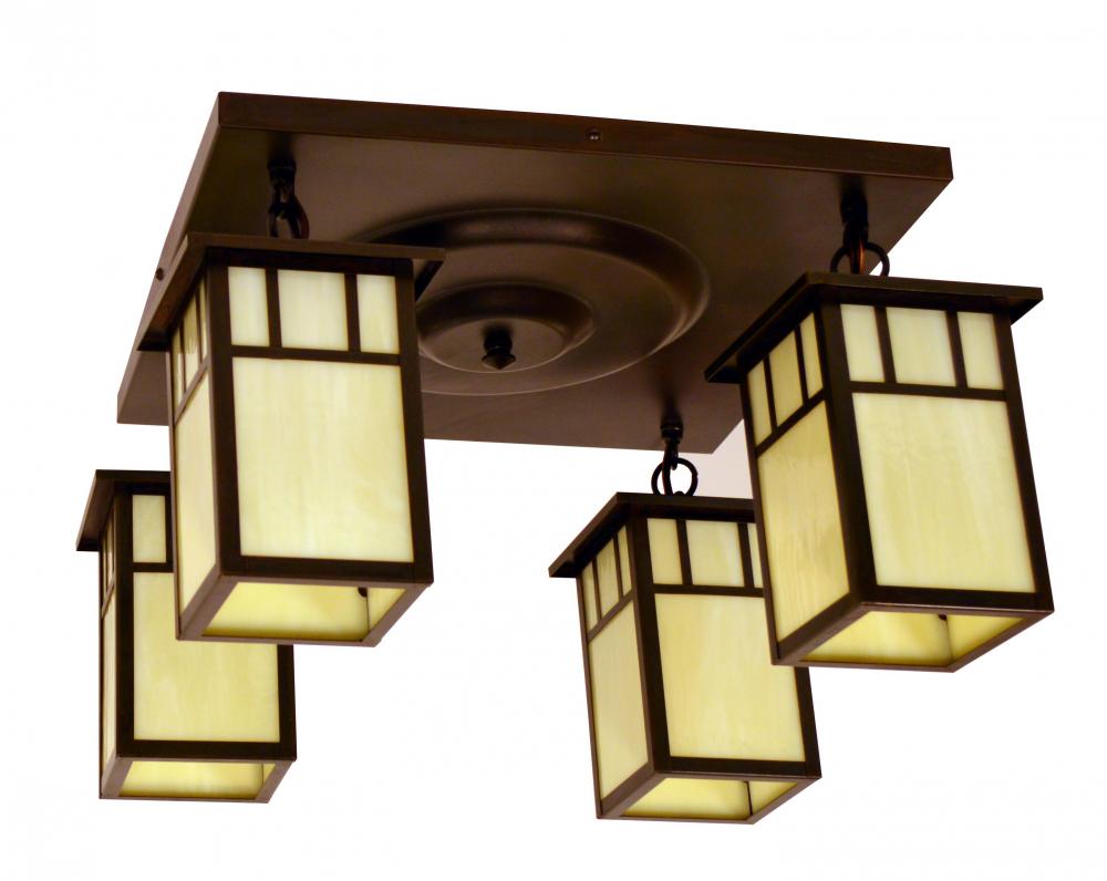 4&#34; huntington 4 light ceiling mount, classic arch overlay