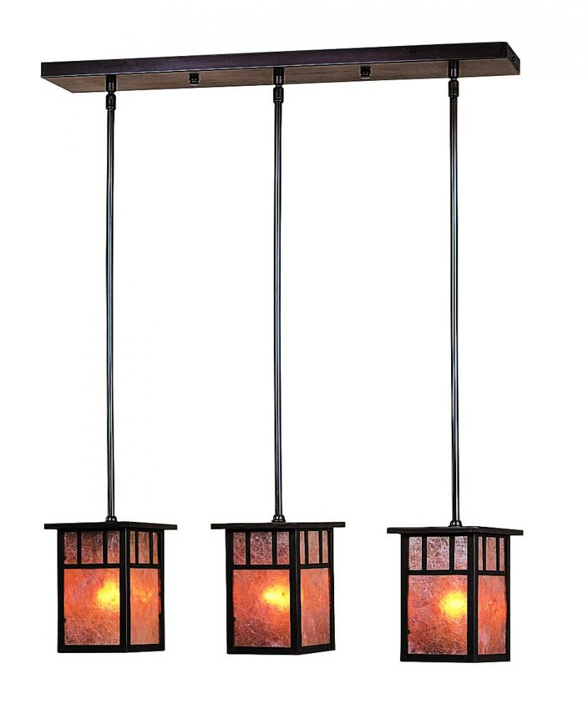 4&#34; huntington 3 light in-line, classic arch overlay