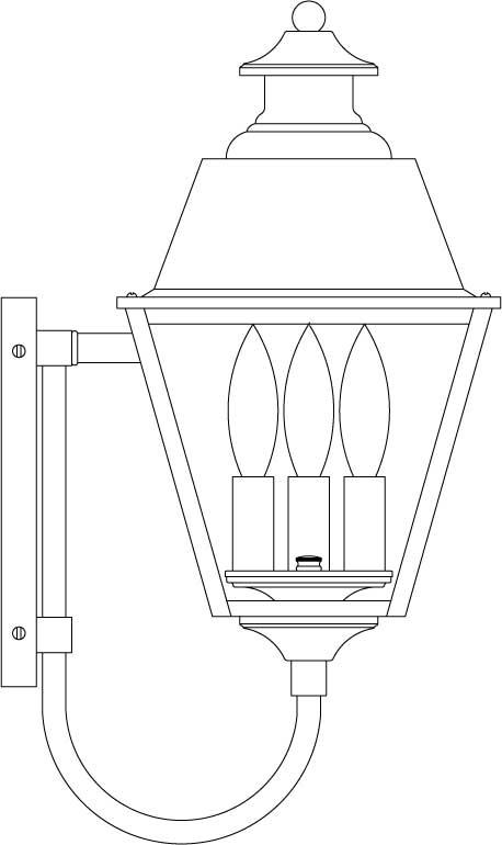 8&#34; inverness wall mount with metal roof