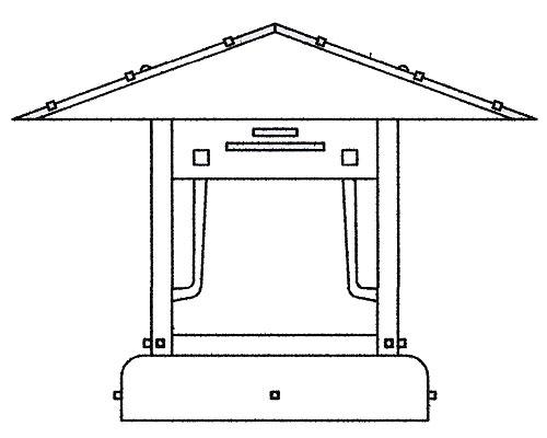 17&#34; pagoda column mount