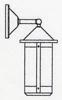 Arroyo Craftsman BB-7LWAM-N - 7" berkeley long body wall mount - wet rated