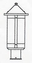 Arroyo Craftsman BP-7LGW-BK - 7" berkeley long body post mount