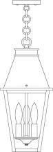 Arroyo Craftsman CRH-8CLR-BK - 8" croydon pendant