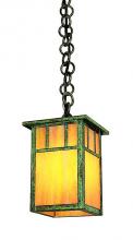 Arroyo Craftsman HH-4LDTAM-AB - 4" huntington one light pendant, double t-bar overlay