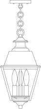 Arroyo Craftsman INH-8MRCLR-BK - 8" inverness pendant with metal roof