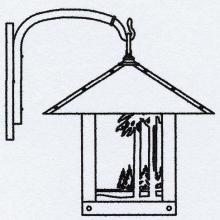 Arroyo Craftsman TRB-16DRGW-BK - 16" timber ridge wall bracket with deer filigree