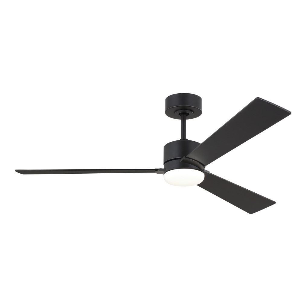 Rozzen 52&#34; Indoor/Outdoor Midnight Black Ceiling Fan with Handheld Remote Control