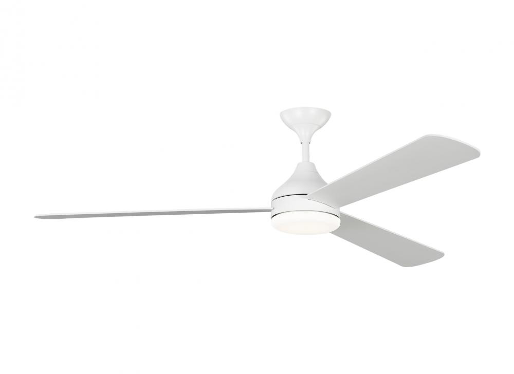 Streaming Smart 60&#34; Dimmable Indoor/Outdoor Integrated LED White Ceiling Fan