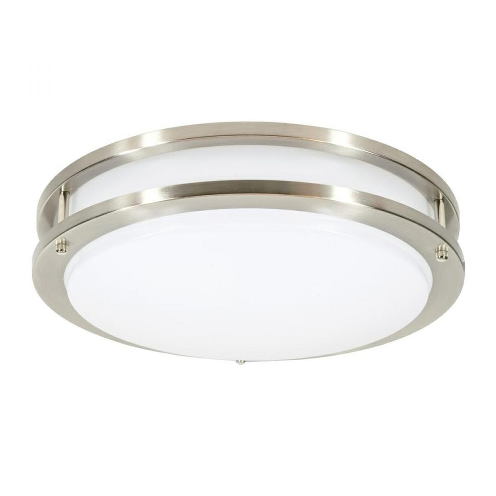 JESCO Flush Mount LED 14&#34; Round Double Ring 18W 4000K 90CRI BN