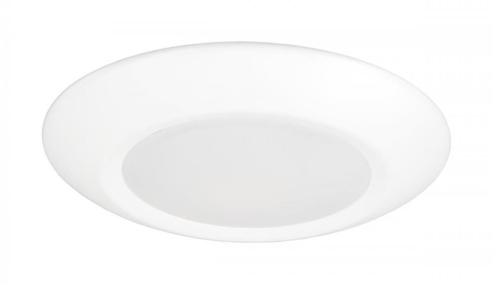 JESCO Flush Mount LED 4&#34; Round Disk 10W 5CCT 90CRI WH