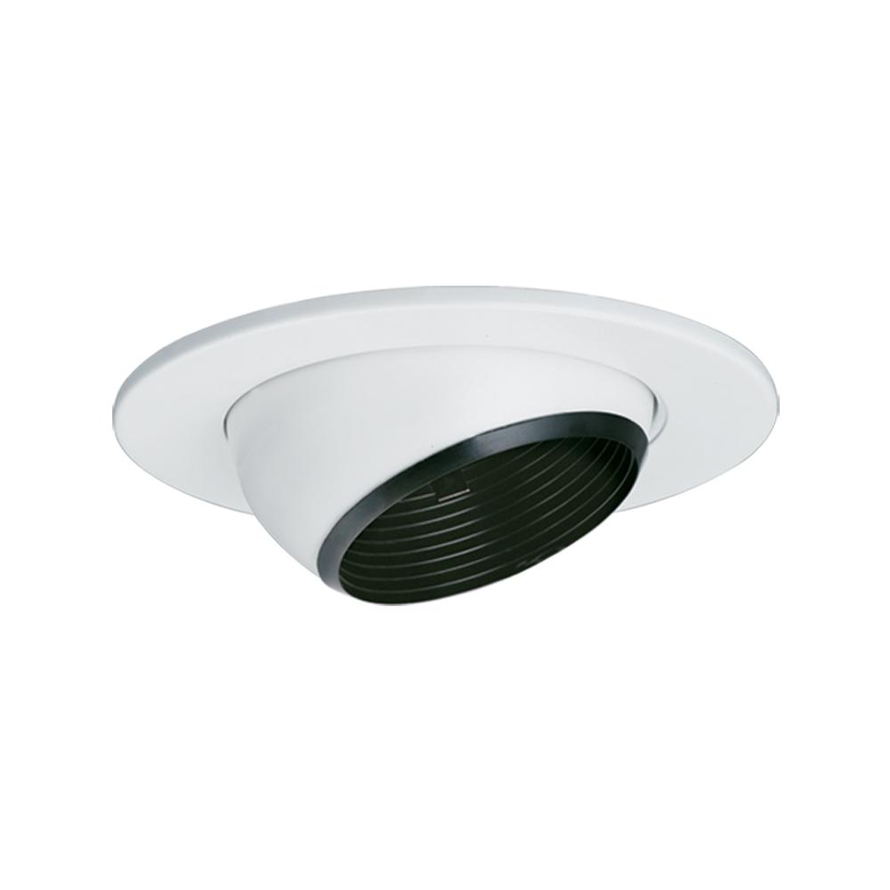 5-inch Line Voltage Adjustable Eyeball with Step Baffle Trim