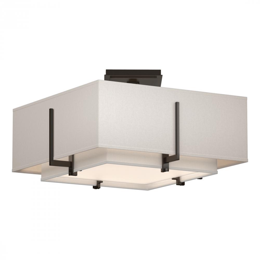 Exos Square Small Double Shade Semi-Flush