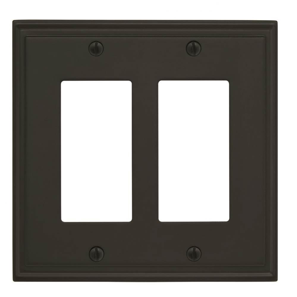 Mulholland 2 Rocker Black Bronze Wall Plate