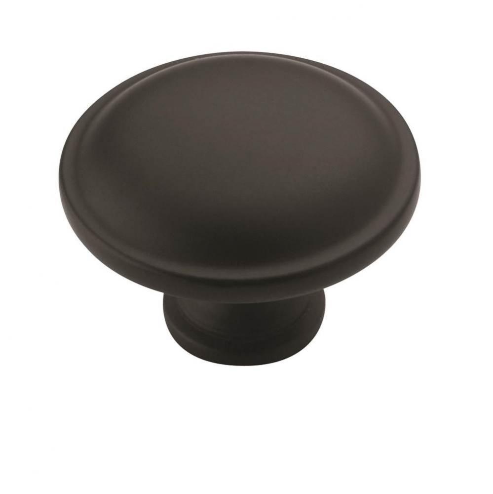 Allison Value 1-1/4 in (32 mm) Diameter Flat Black Cabinet Knob