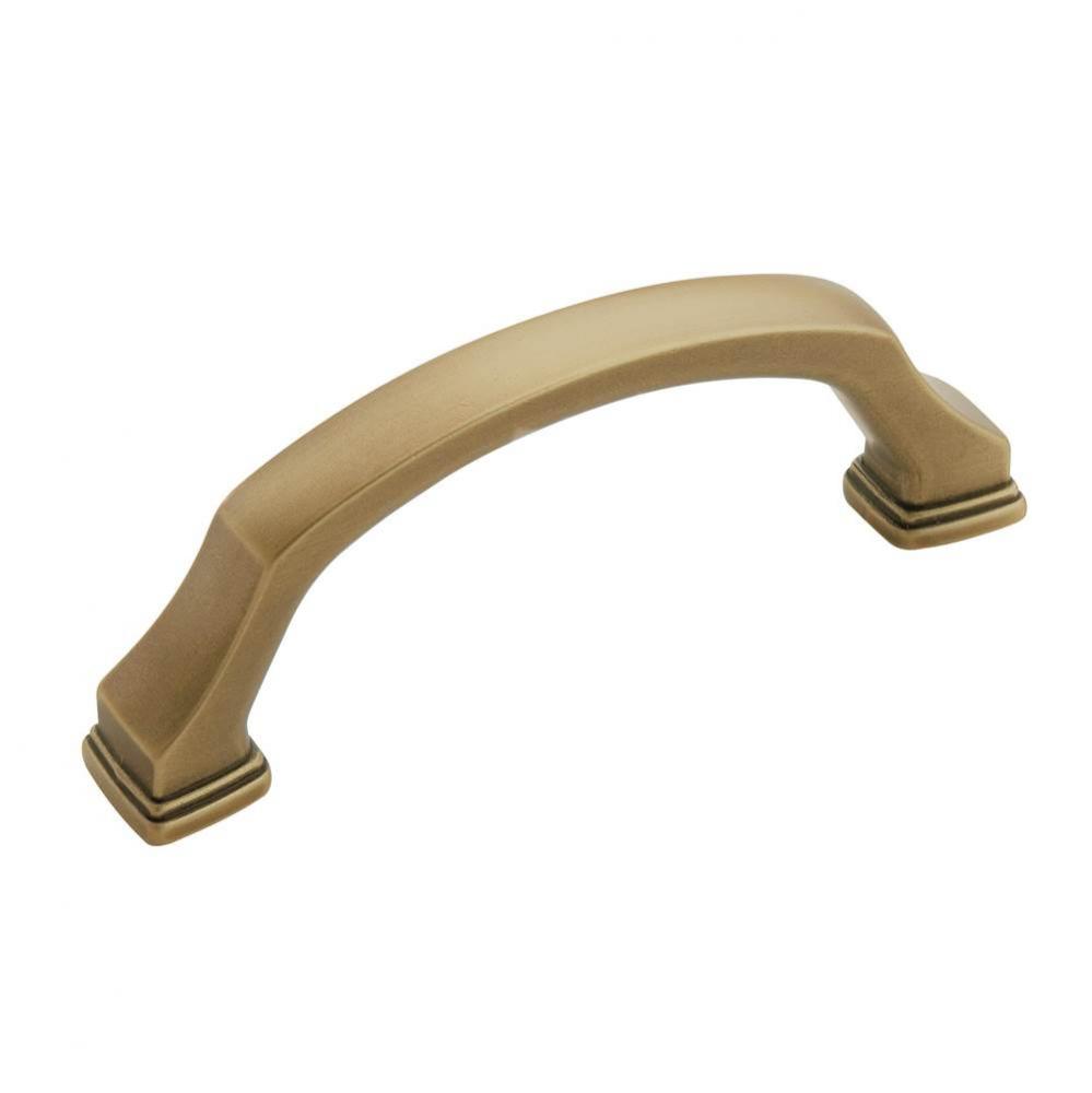 Revitalize 3 in (76 mm) Center-to-Center Gilded Bronze Cabinet Pull