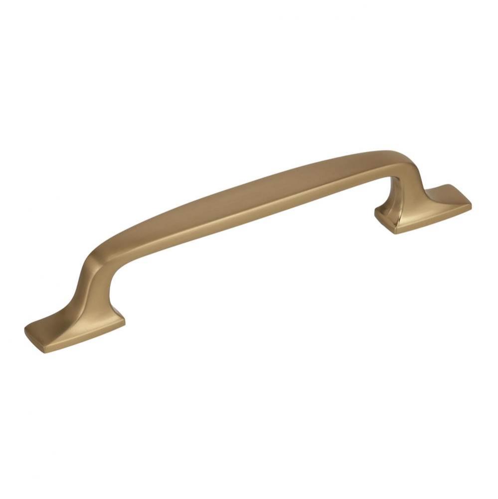 Highland Ridge 5-1/16 in (128 mm) Center-to-Center Golden Champagne Cabinet Pull