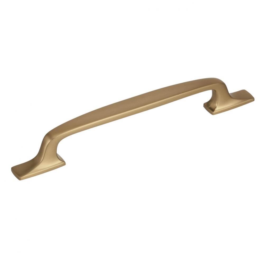 Highland Ridge 6-5/16 in (160 mm) Center-to-Center Golden Champagne Cabinet Pull