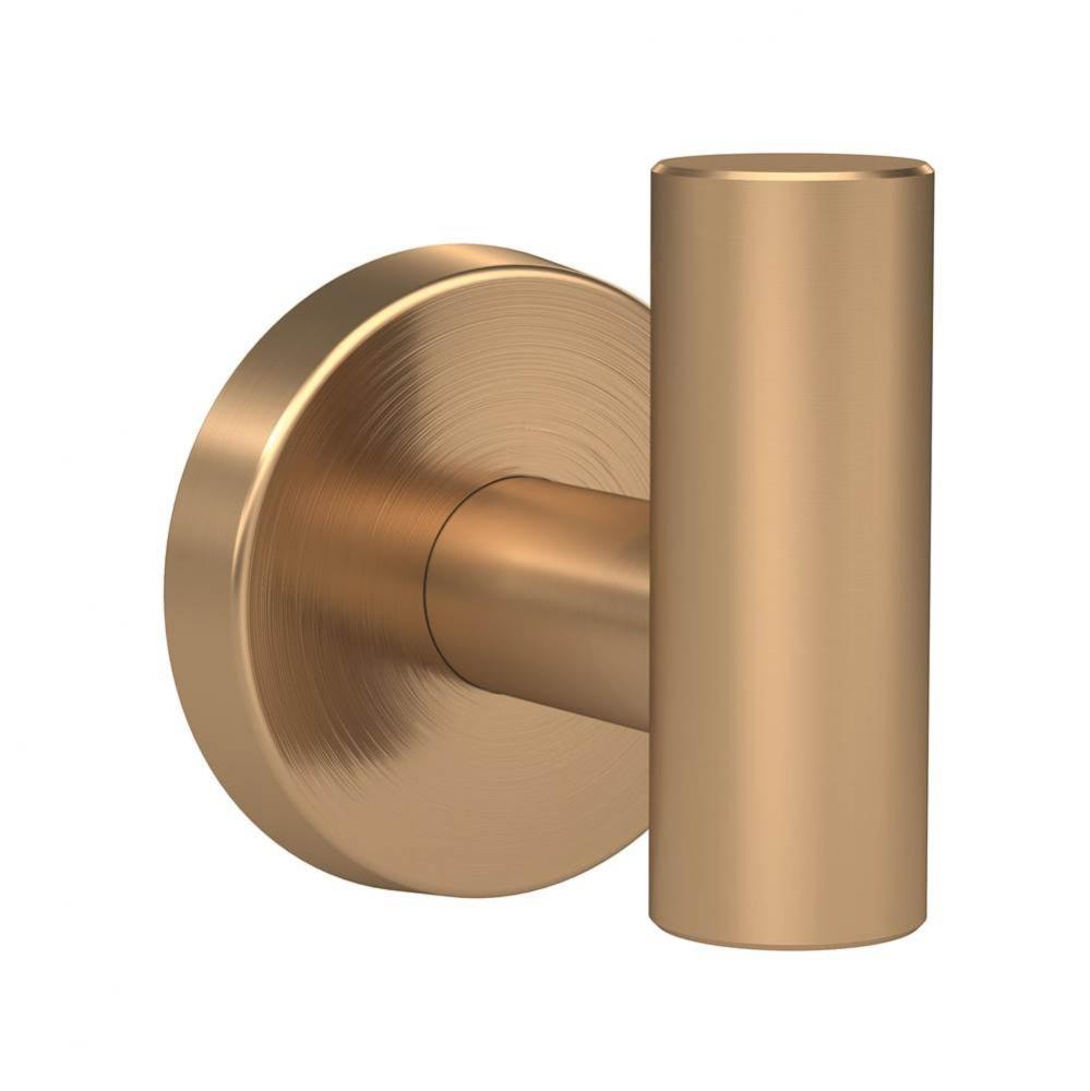 Arrondi Single Robe Hook in Brushed Bronze/Golden Champagne