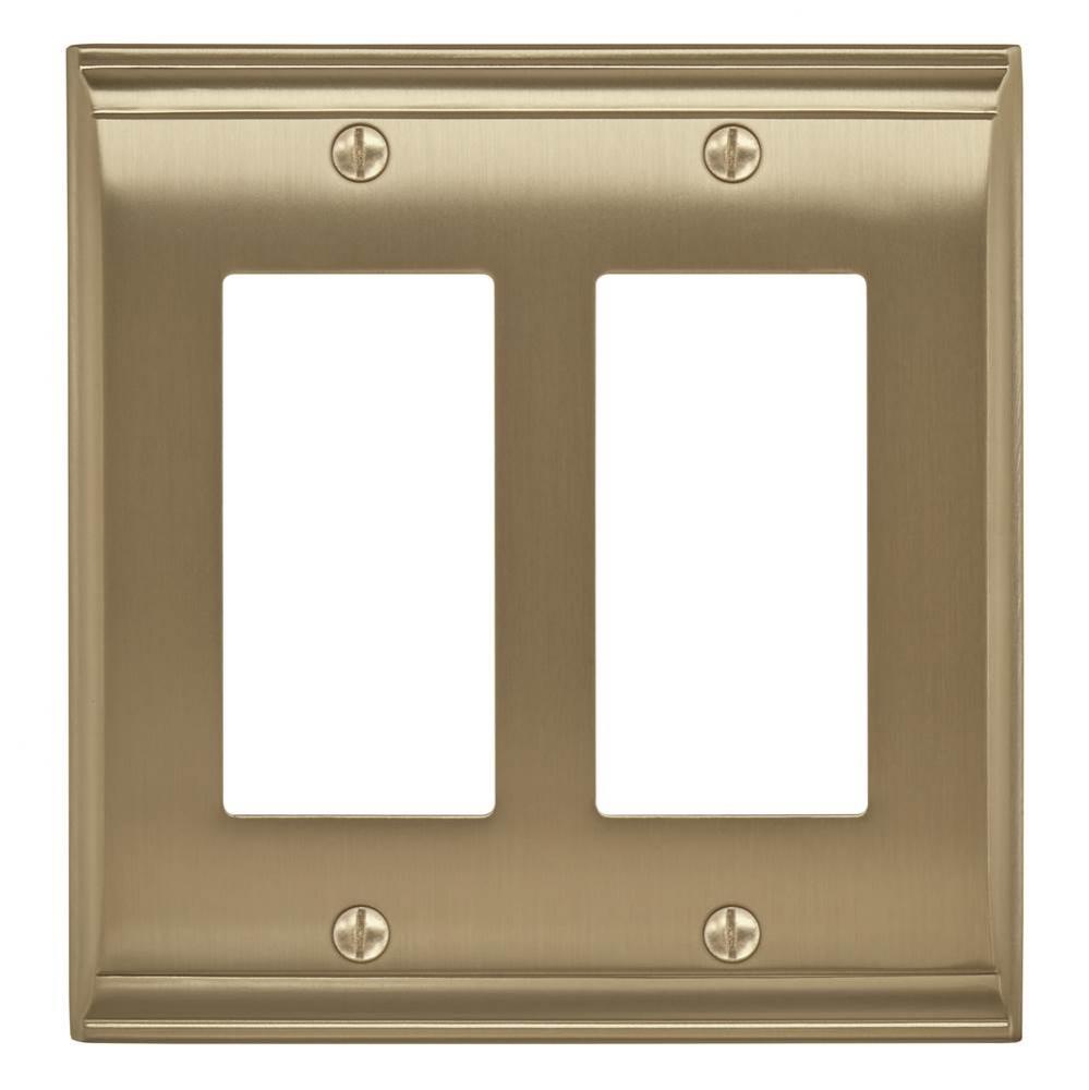 Candler 2 Rocker Golden Champagne Wall Plate