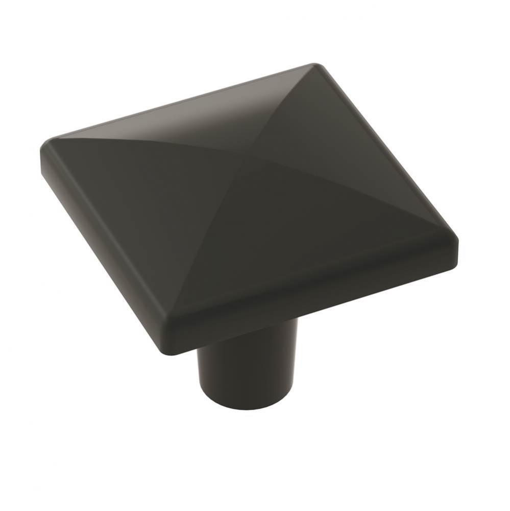 Extensity 1-1/2 in (38 mm) Length Matte Black Cabinet Knob