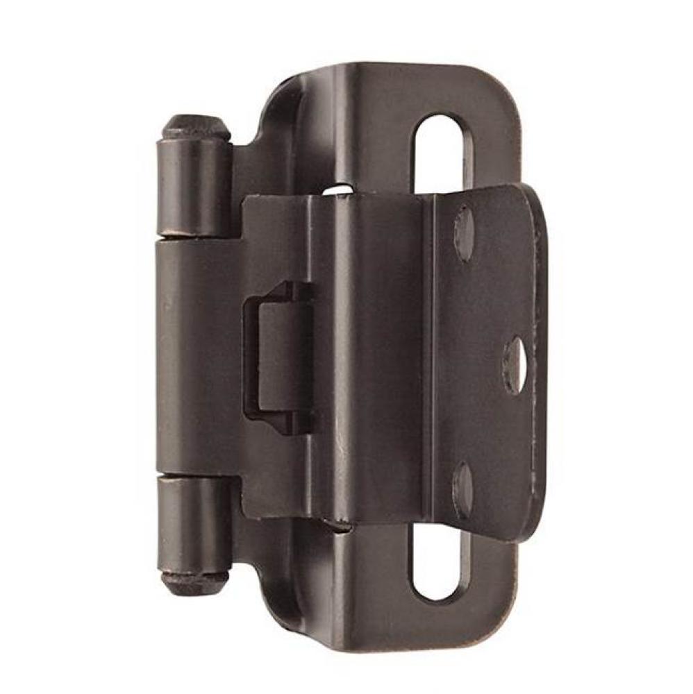 3/8in (10 mm) Inset Self-Closing, Partial Wrap Oil-Rubbed Bronze Hinge - 2 Pack