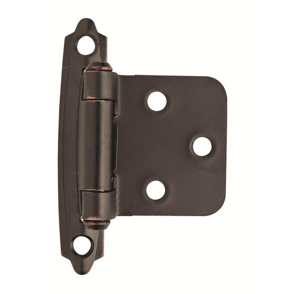 Variable Overlay Self-Closing, Face Mount Oil-Rubbed Bronze Hinge - 2 Pack