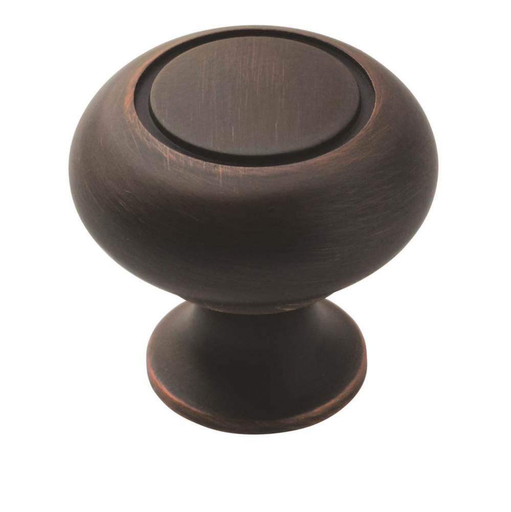 Allison Value 1-1/4 in (32 mm) Diameter Oil-Rubbed Bronze Cabinet Knob