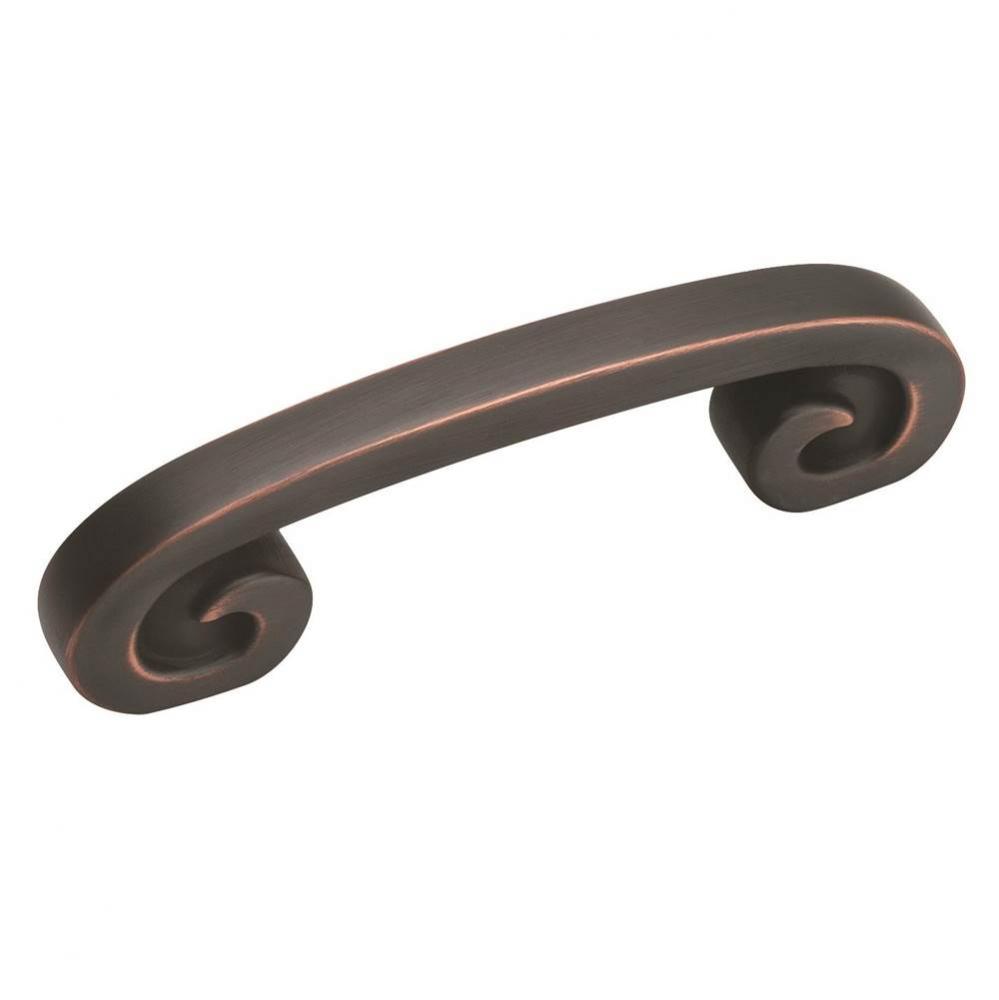 Swirl&apos;&apos;Z 3 in (76 mm) Center-to-Center Oil-Rubbed Bronze Cabinet Pull