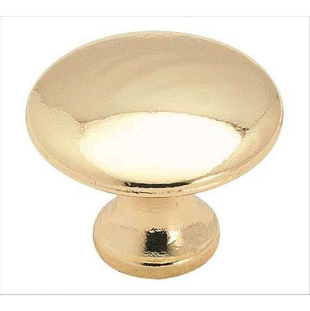 Allison Value 1-3/16 in (30 mm) Diameter Polished Brass Cabinet Knob