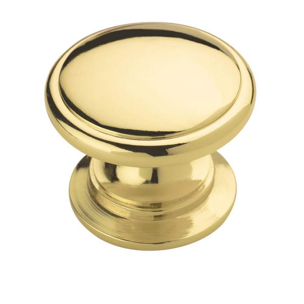 Allison Value 1-1/4 in (32 mm) Diameter Polished Brass Cabinet Knob