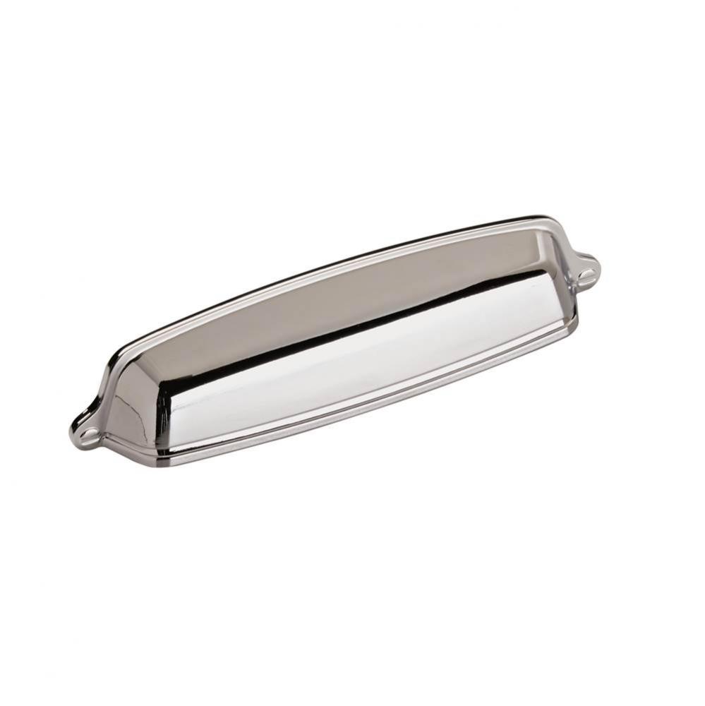 Cup Pulls 5-1/16 in (128 mm) Center-to-Center Polished Chrome Cabinet Cup Pull