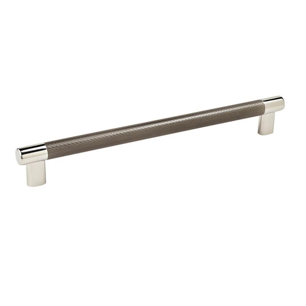 Esquire 10-1/16 in (256 mm) Center-to-Center Polished Nickel/Gunmetal Cabinet Pull